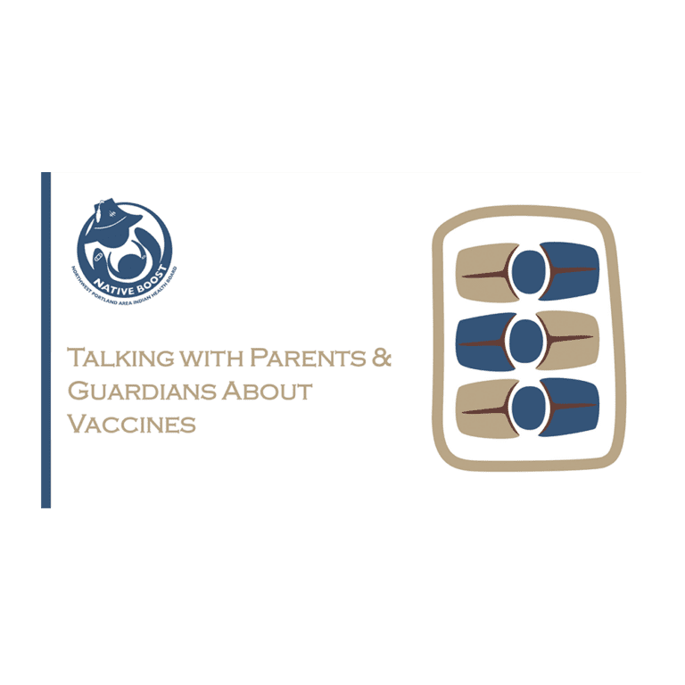 Talking With Parents & Guardians About Vaccines Presentation - It is showing the opening slide.